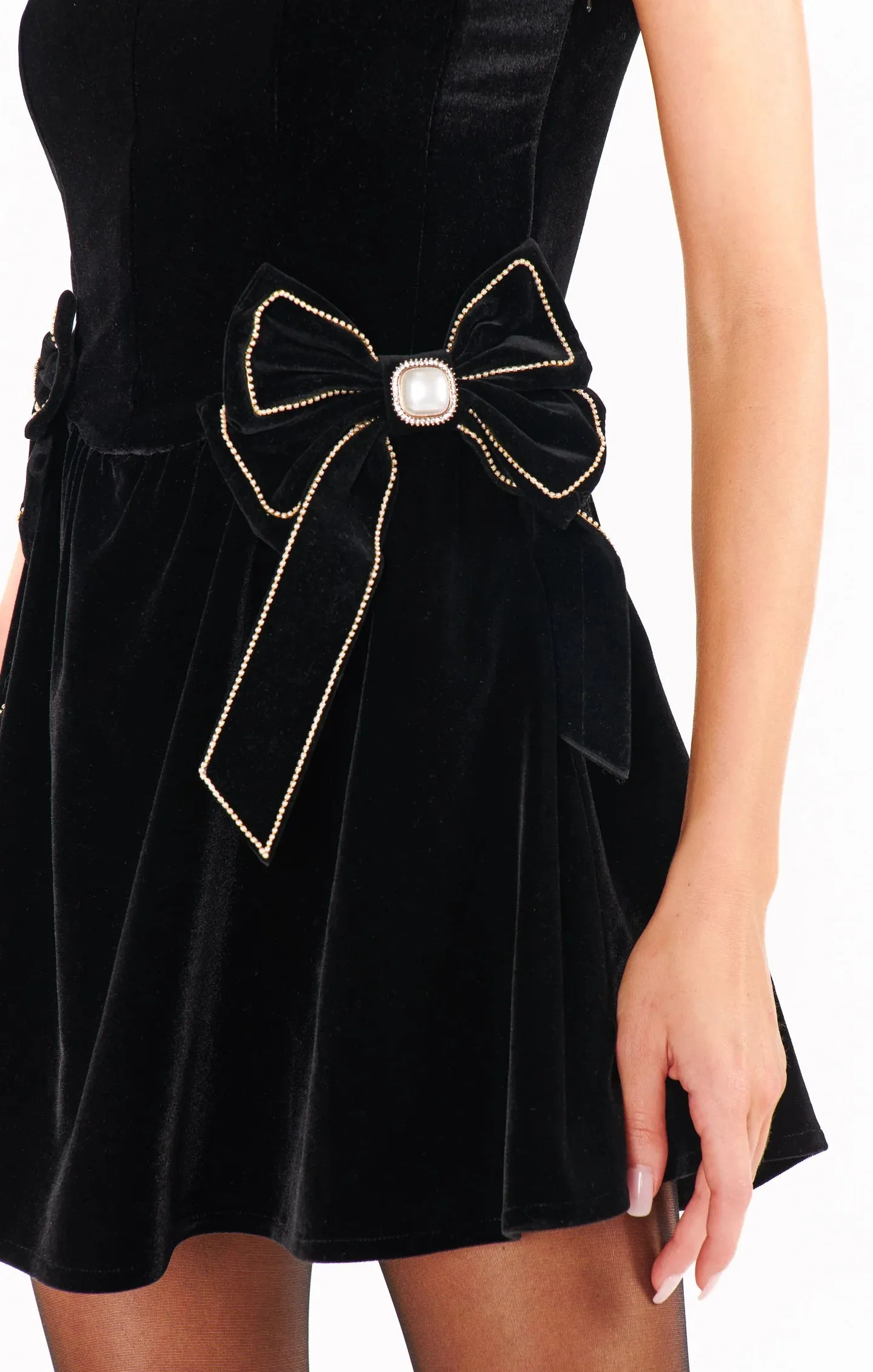 Black Velvet Ricci Dress