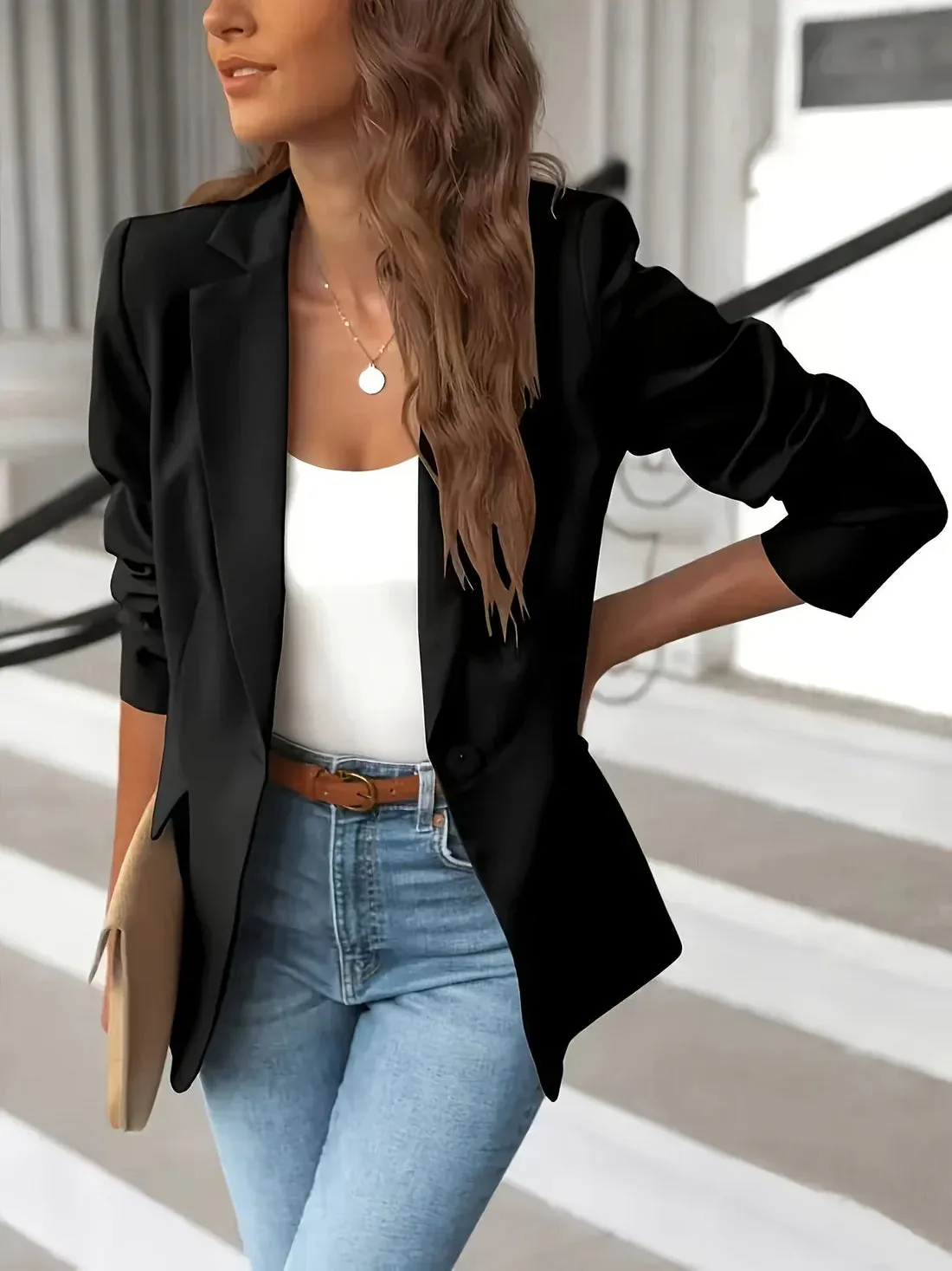 Blazer Luxe™ | Women's Business Blazer | Tailored Fit, Lightweight Fabric & Stylish Fall Design