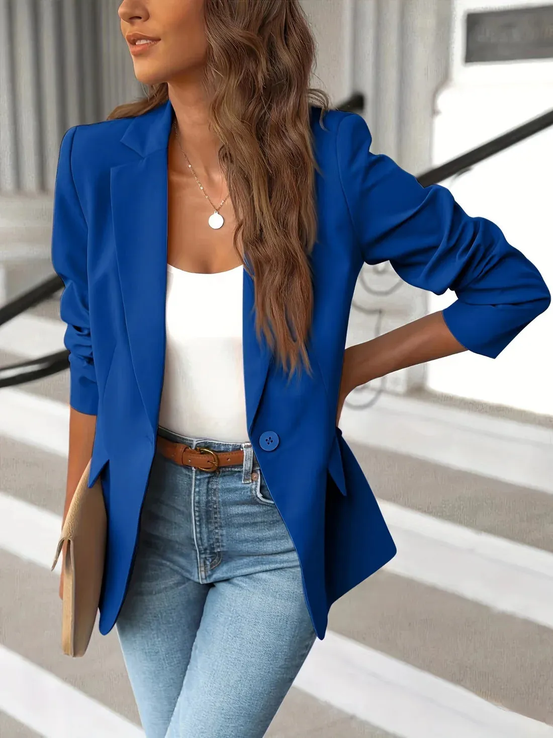Blazer Luxe™ | Women's Business Blazer | Tailored Fit, Lightweight Fabric & Stylish Fall Design