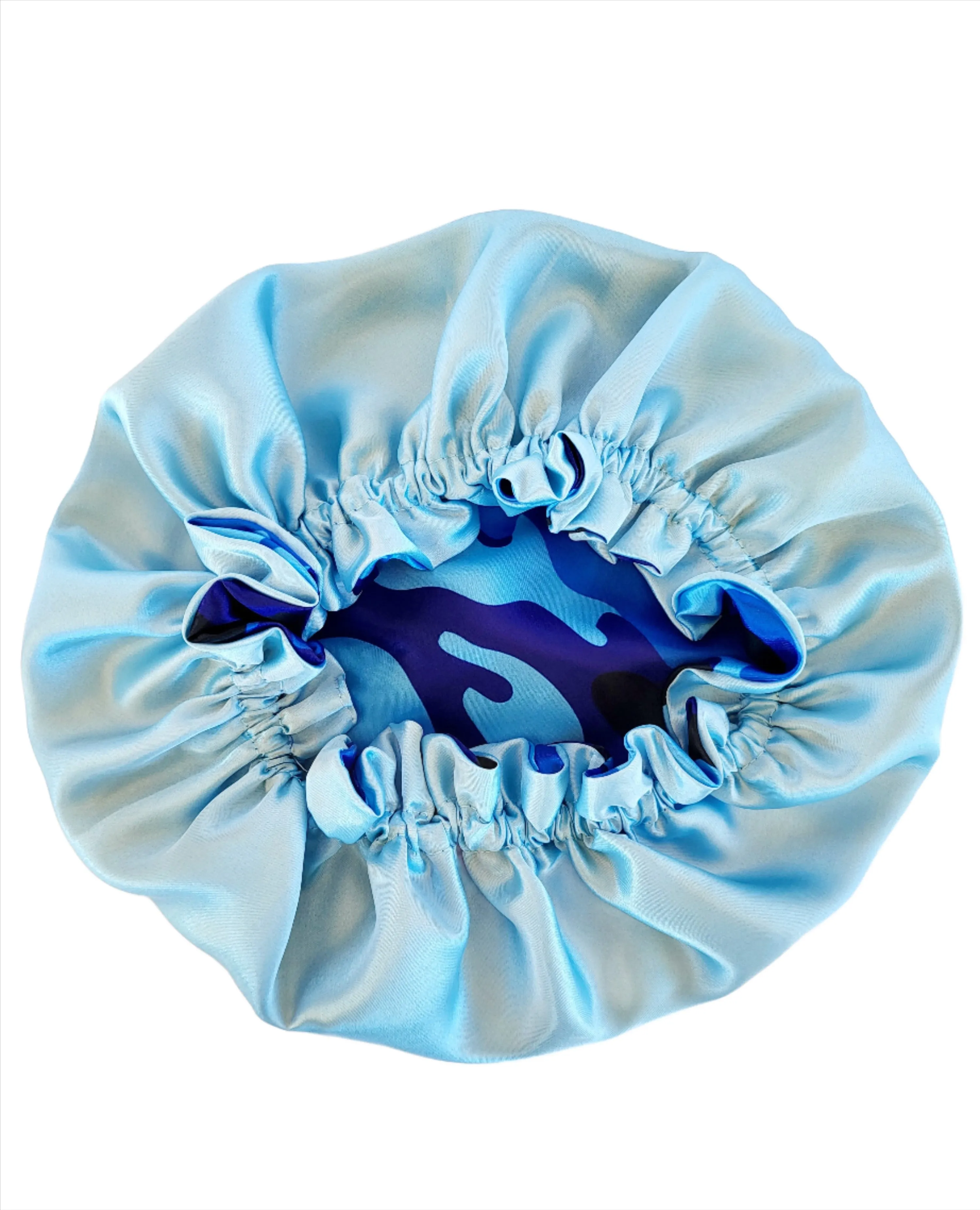 BLUE CAMO Reversible Sleeping Satin Hair Bonnet