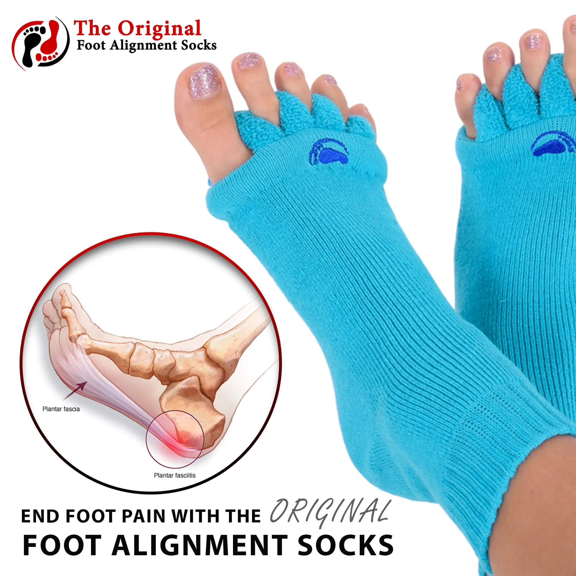 Blue Foot Alignment Socks