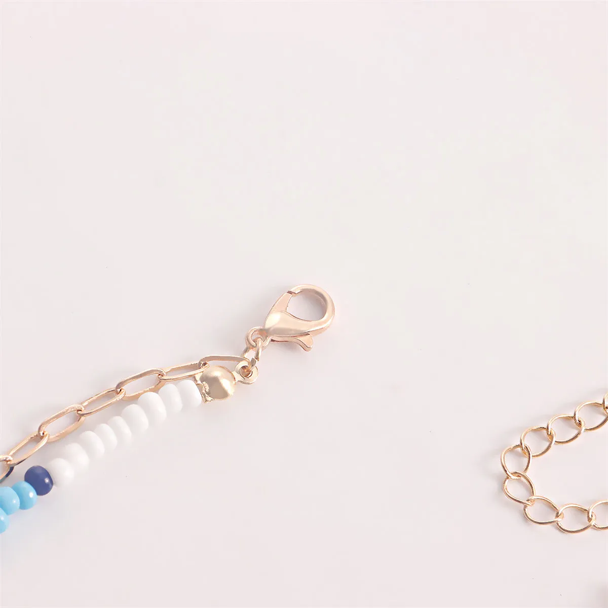 Blue Howlite & Enamel 18K Gold-Plated Sun Moon Layered Pendant Necklace