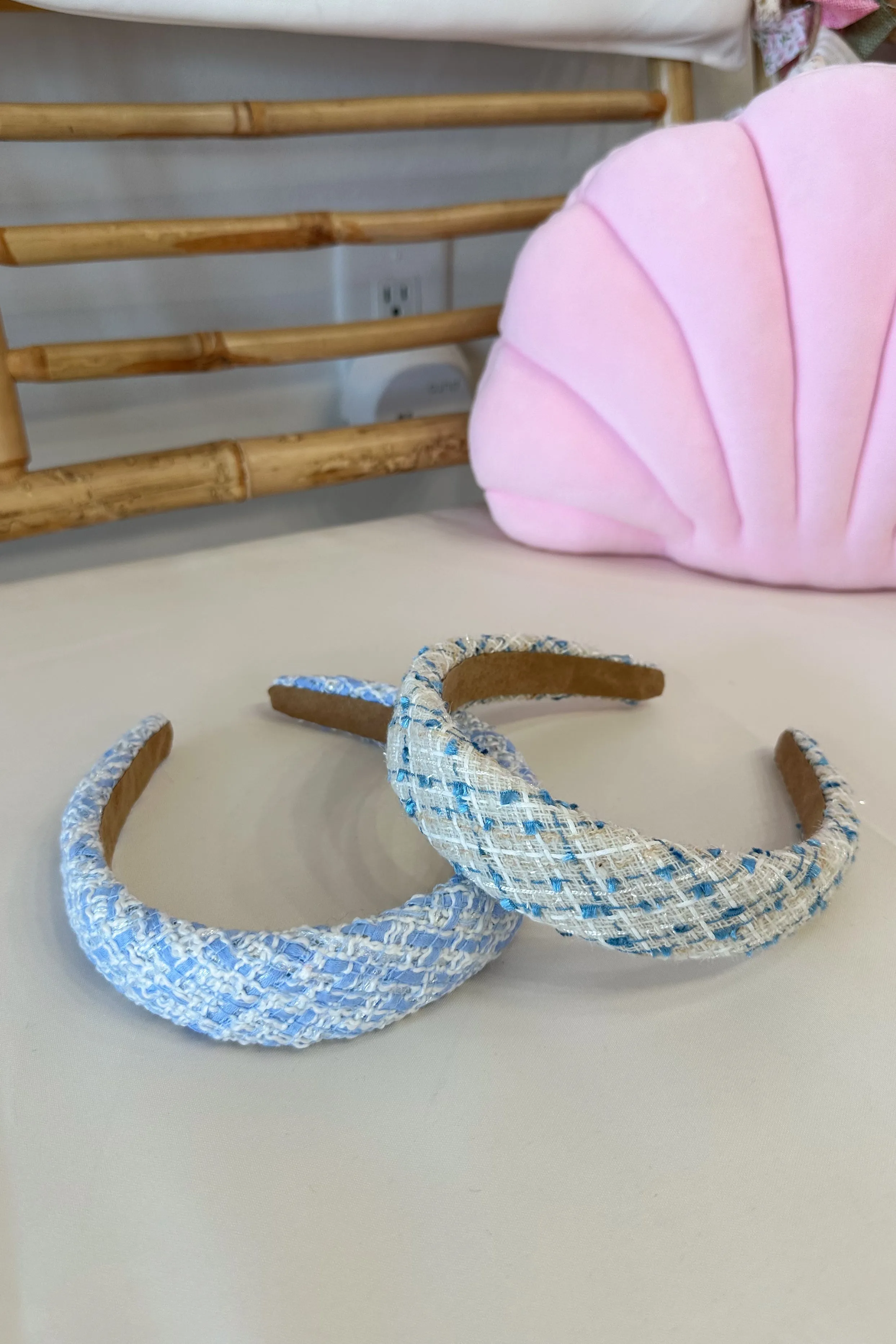 Blue Tweed Headband