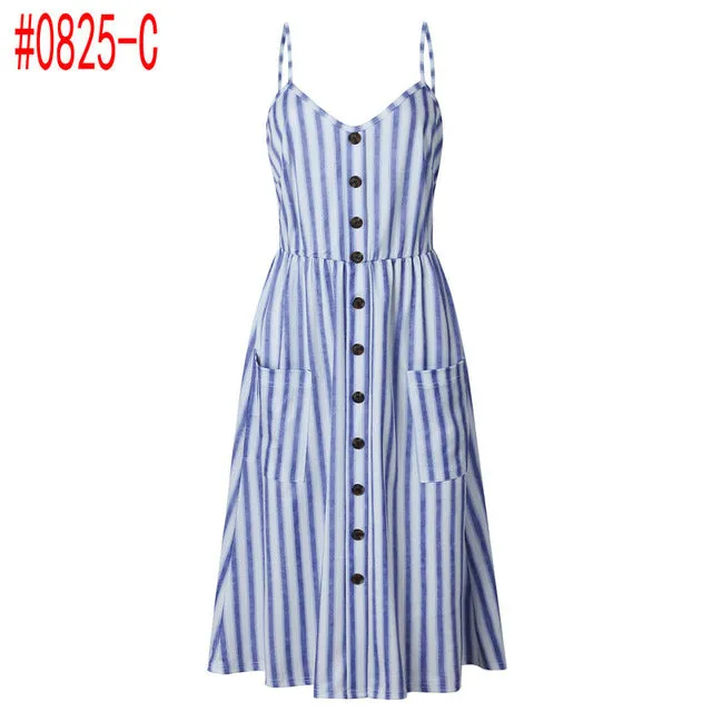 Bohemian Floral Tunic Women's Dress Sweet & Cute Sleeveless