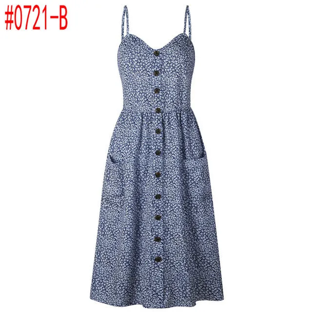 Bohemian Floral Tunic Women's Dress Sweet & Cute Sleeveless