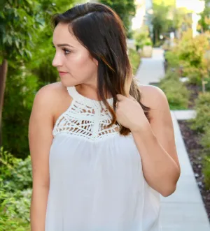 BRAID AWAY HALTER TOP