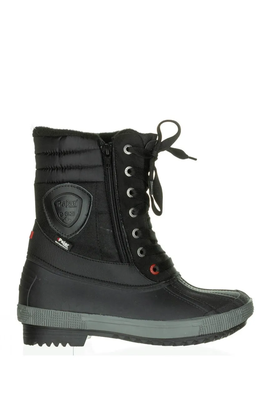 Brand new Women's Pajar Selma Waterproof Duck Boot, Black, Sz 8! Made in Italy! -40C Temp Rating! Retails $198 