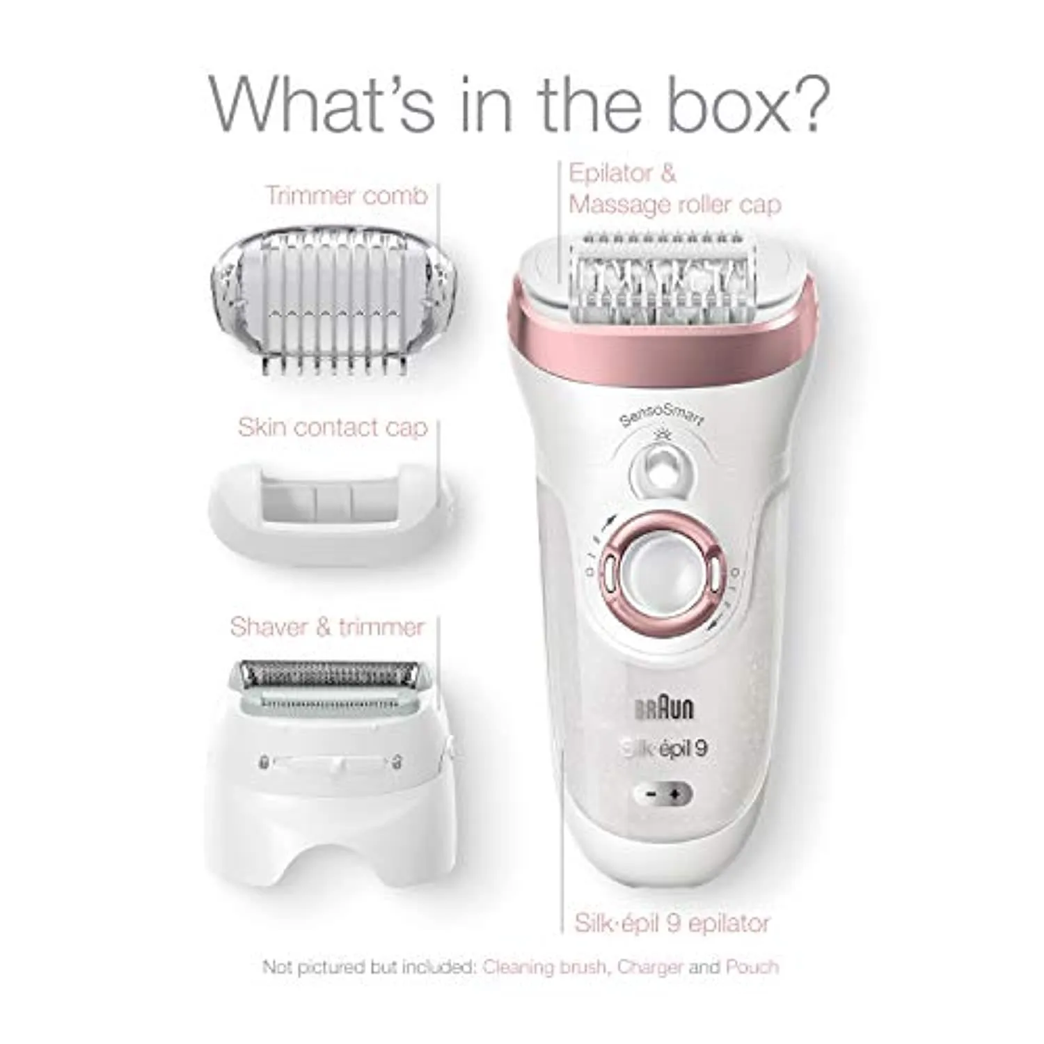 Braun Epilator Silk-épil 9 9-720, Hair Removal for Women, Wet & Dry, Womens Shaver & Trimmer, Cordless, Rechargeable