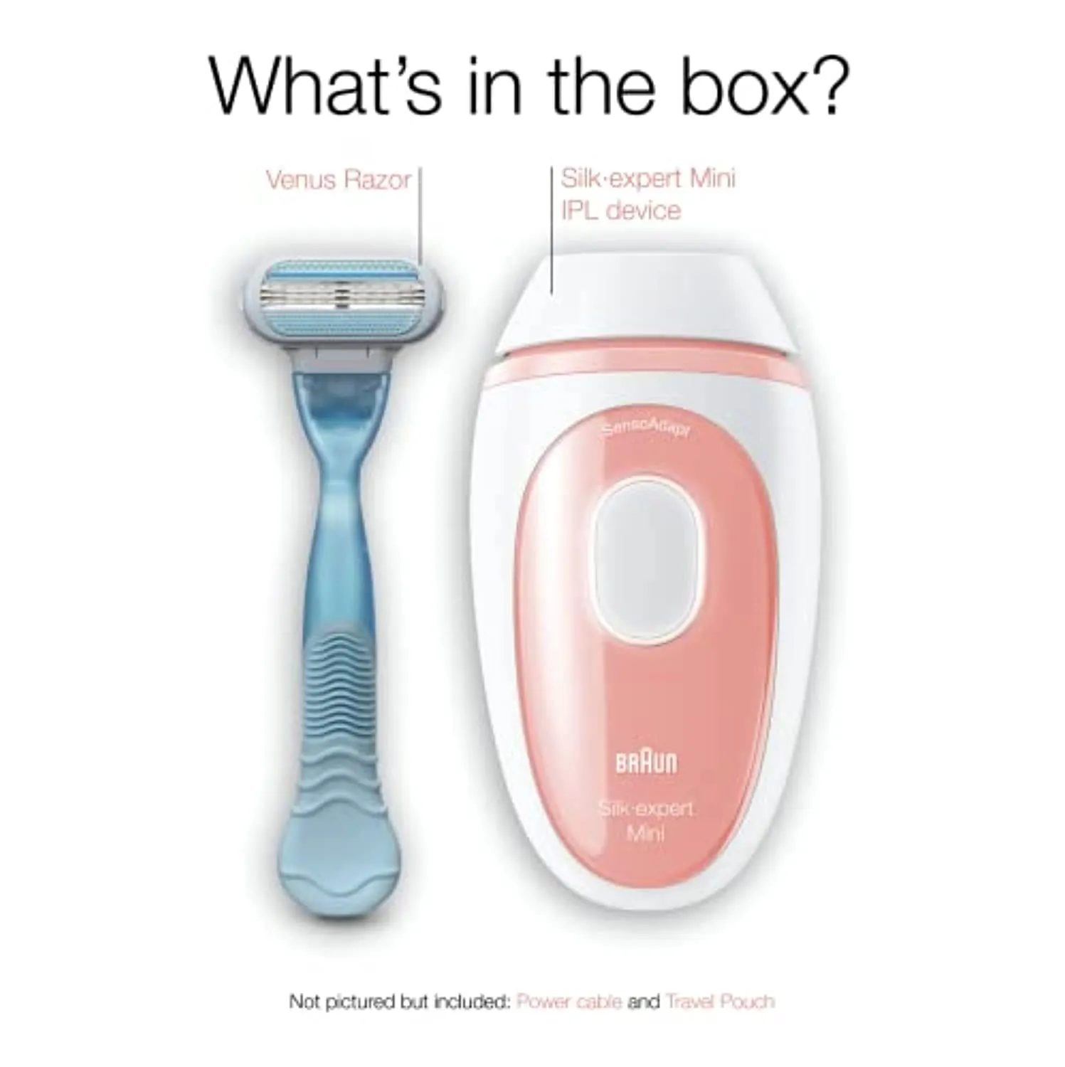 Braun IPL Hair Removal for Women and Men, Silk Expert Mini PL1014 with Venus Razor, FDA Cleared, Permanent Reduction in Hair Regrowth for Body & Face, Corded (Packaging May Vary)