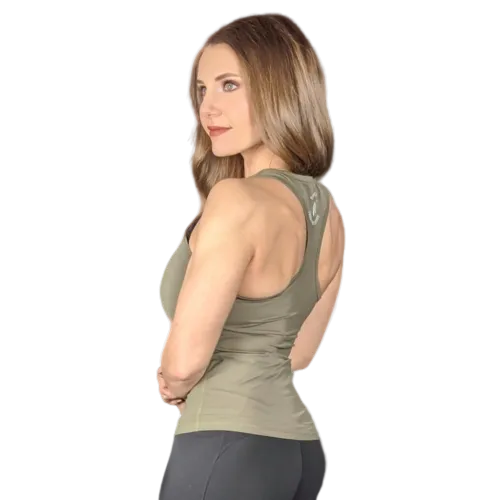 Breathe Easy Racerback - Olive Smoke *PLEASE READ DISCLAIMER*