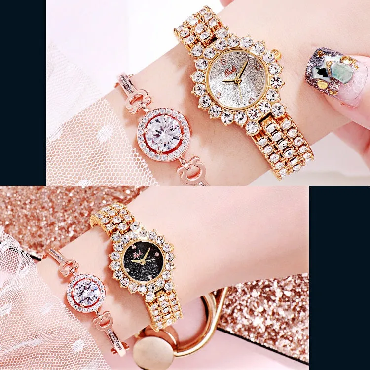 British Style Diamond Inlaid Women's Watch
