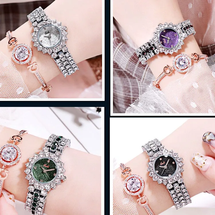 British Style Diamond Inlaid Women's Watch