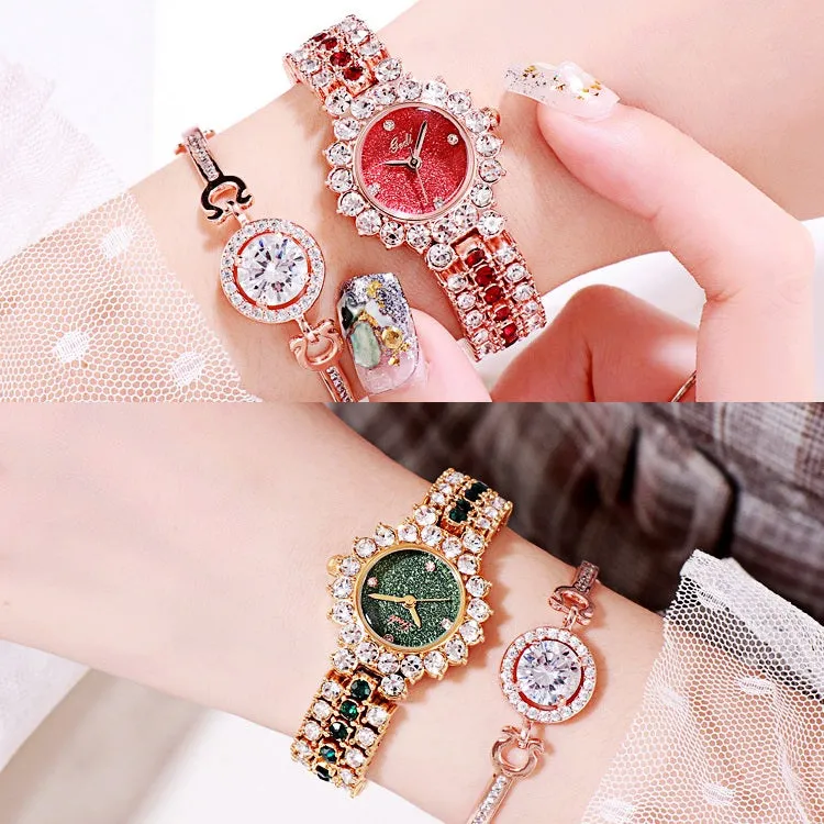 British Style Diamond Inlaid Women's Watch