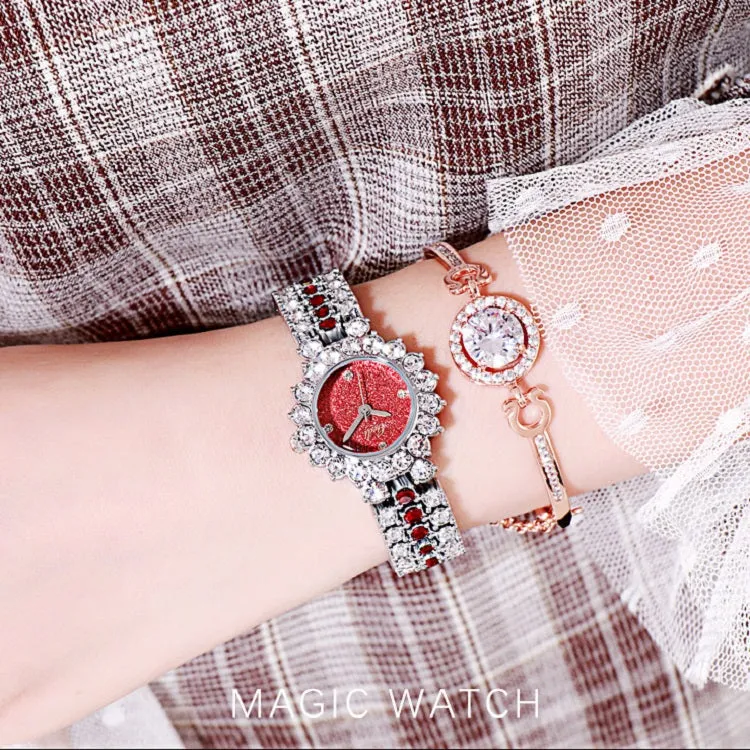 British Style Diamond Inlaid Women's Watch