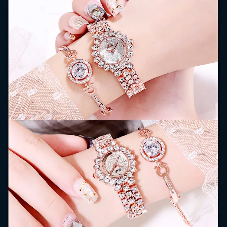 British Style Diamond Inlaid Women's Watch