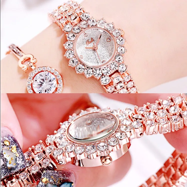British Style Diamond Inlaid Women's Watch