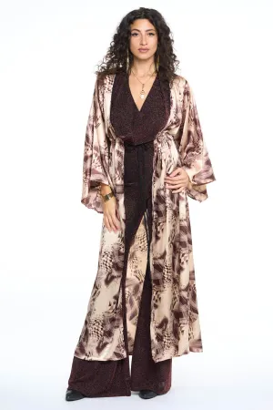 Burgundy Mid-Century Mod Gemini Leisure Robe