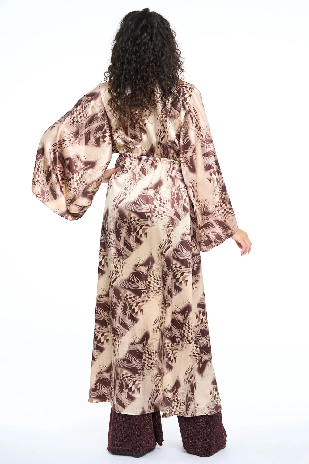 Burgundy Mid-Century Mod Gemini Leisure Robe