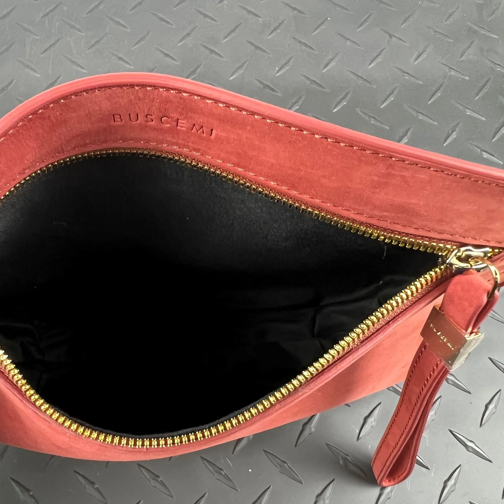 Buscemi Women's Pouch Woman Litchi Leather Bag