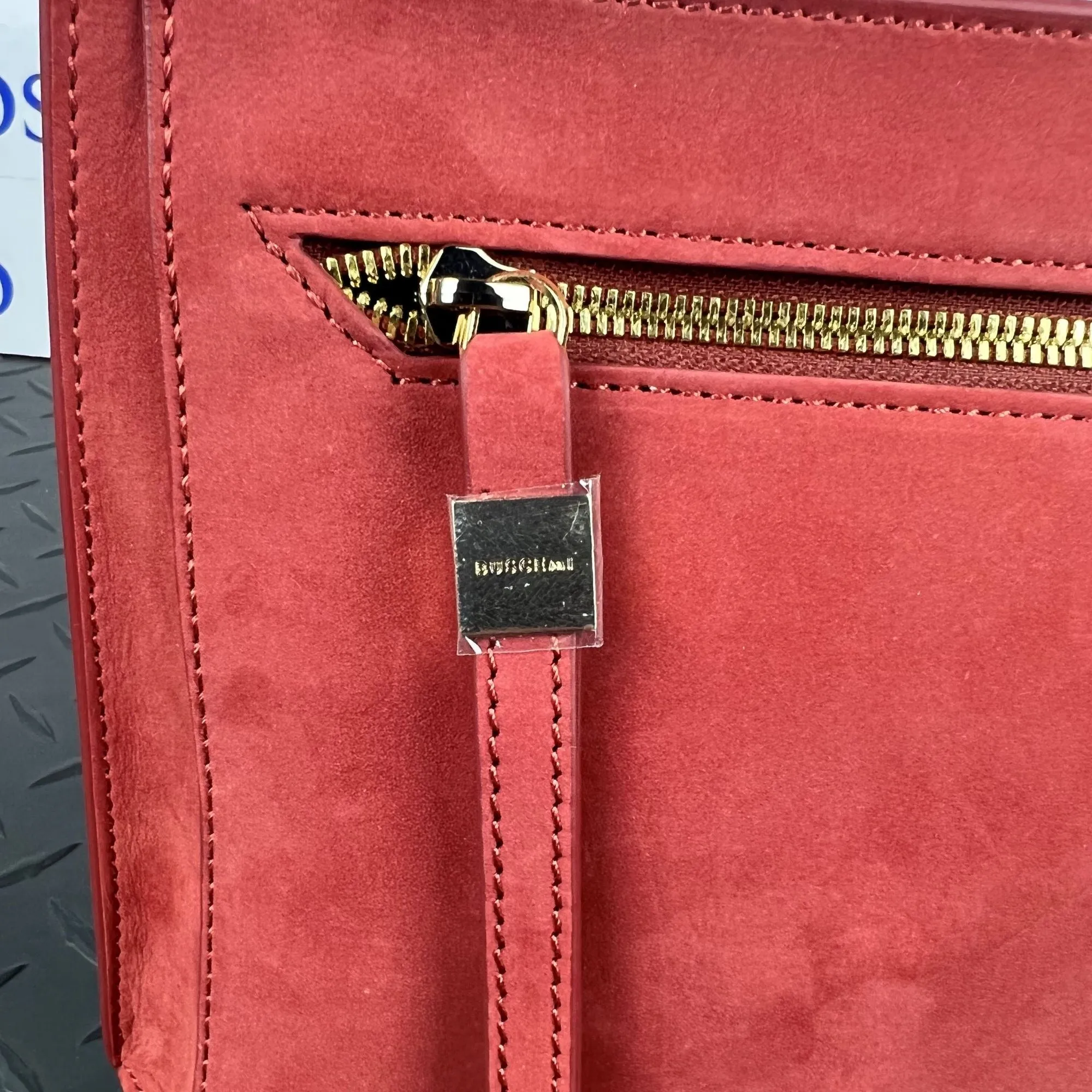 Buscemi Women's Pouch Woman Litchi Leather Bag