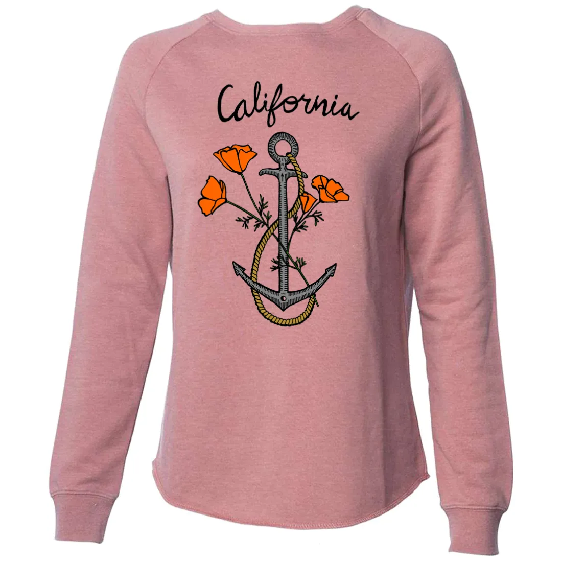 California Anchor Poppies Super Soft Crewneck Sweater