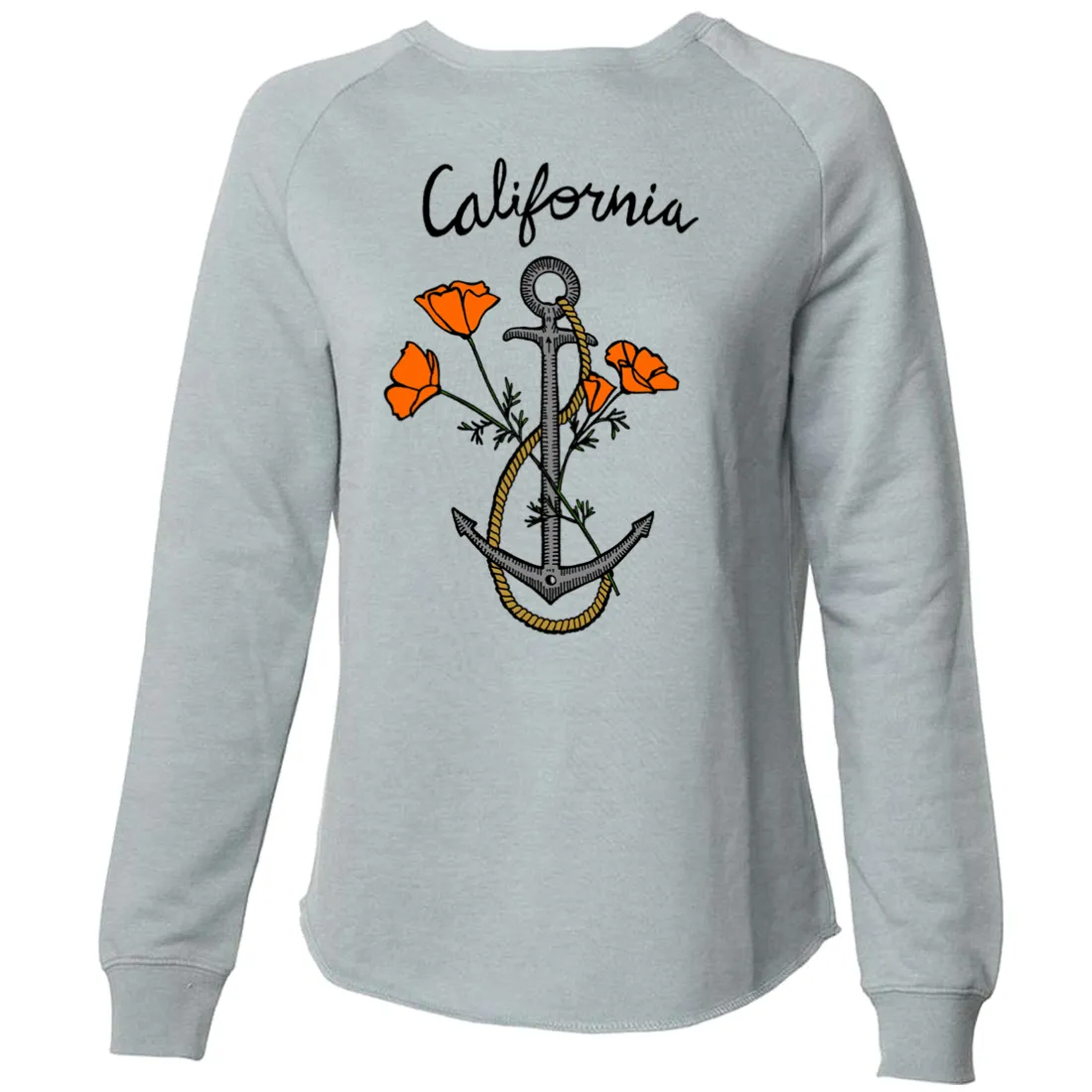 California Anchor Poppies Super Soft Crewneck Sweater