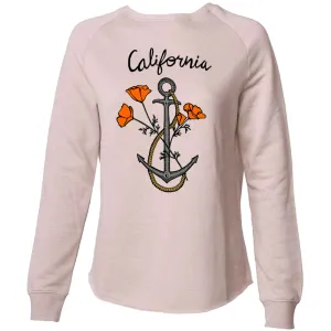 California Anchor Poppies Super Soft Crewneck Sweater