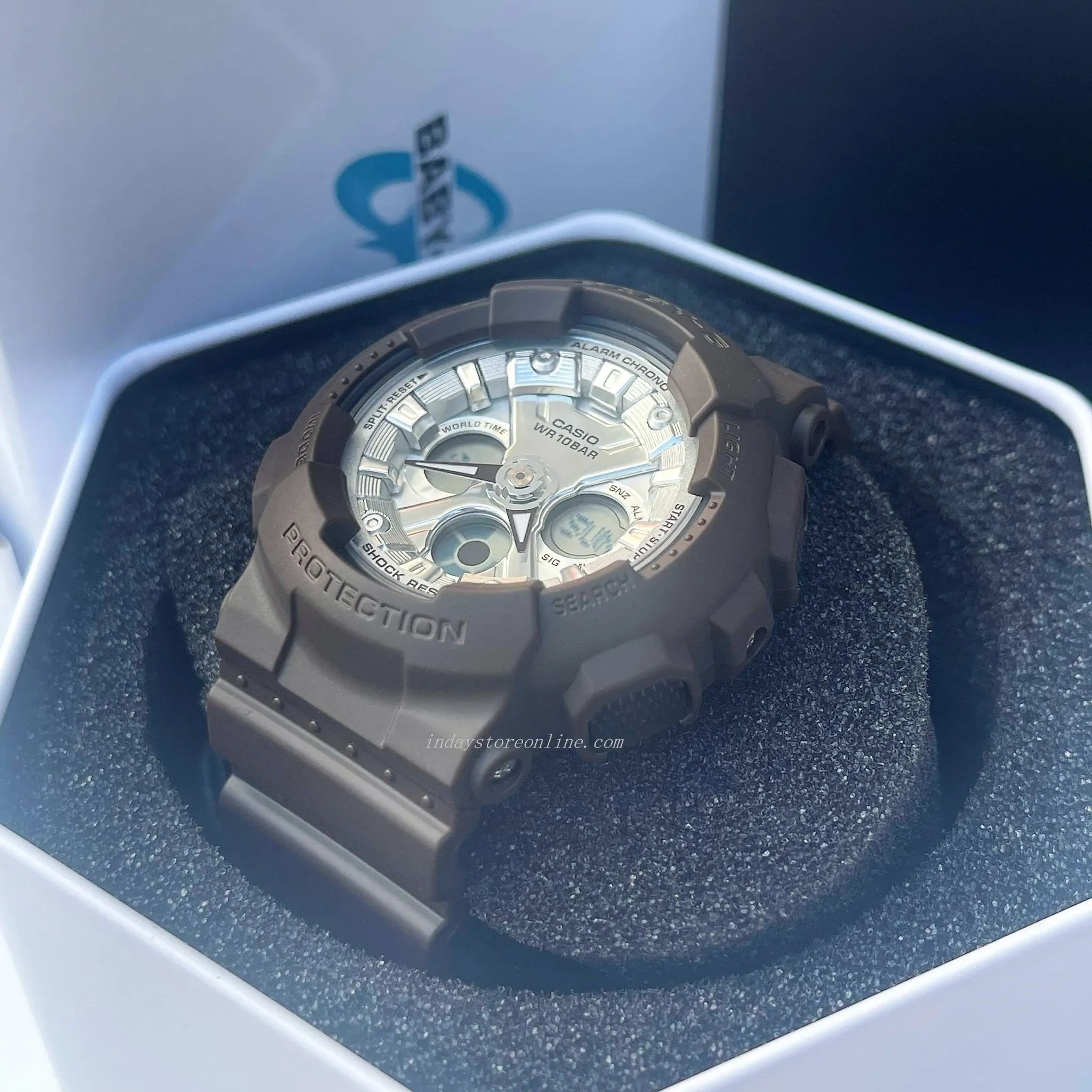 Casio Baby-G Women's Watch BA-130SW-5A Resin Band Mineral Glass Shock Resistant