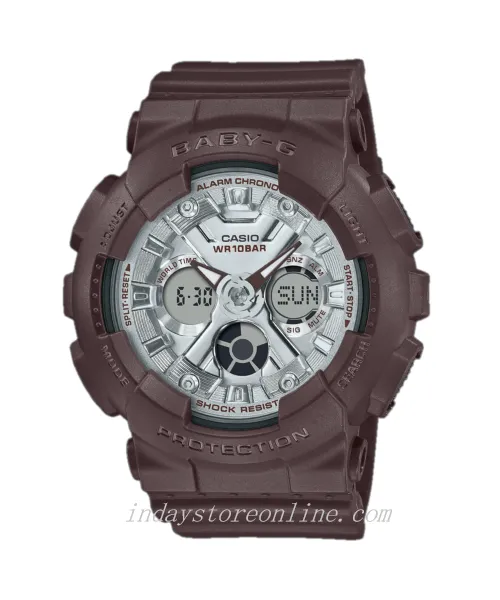 Casio Baby-G Women's Watch BA-130SW-5A Resin Band Mineral Glass Shock Resistant