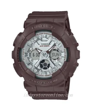 Casio Baby-G Women's Watch BA-130SW-5A Resin Band Mineral Glass Shock Resistant