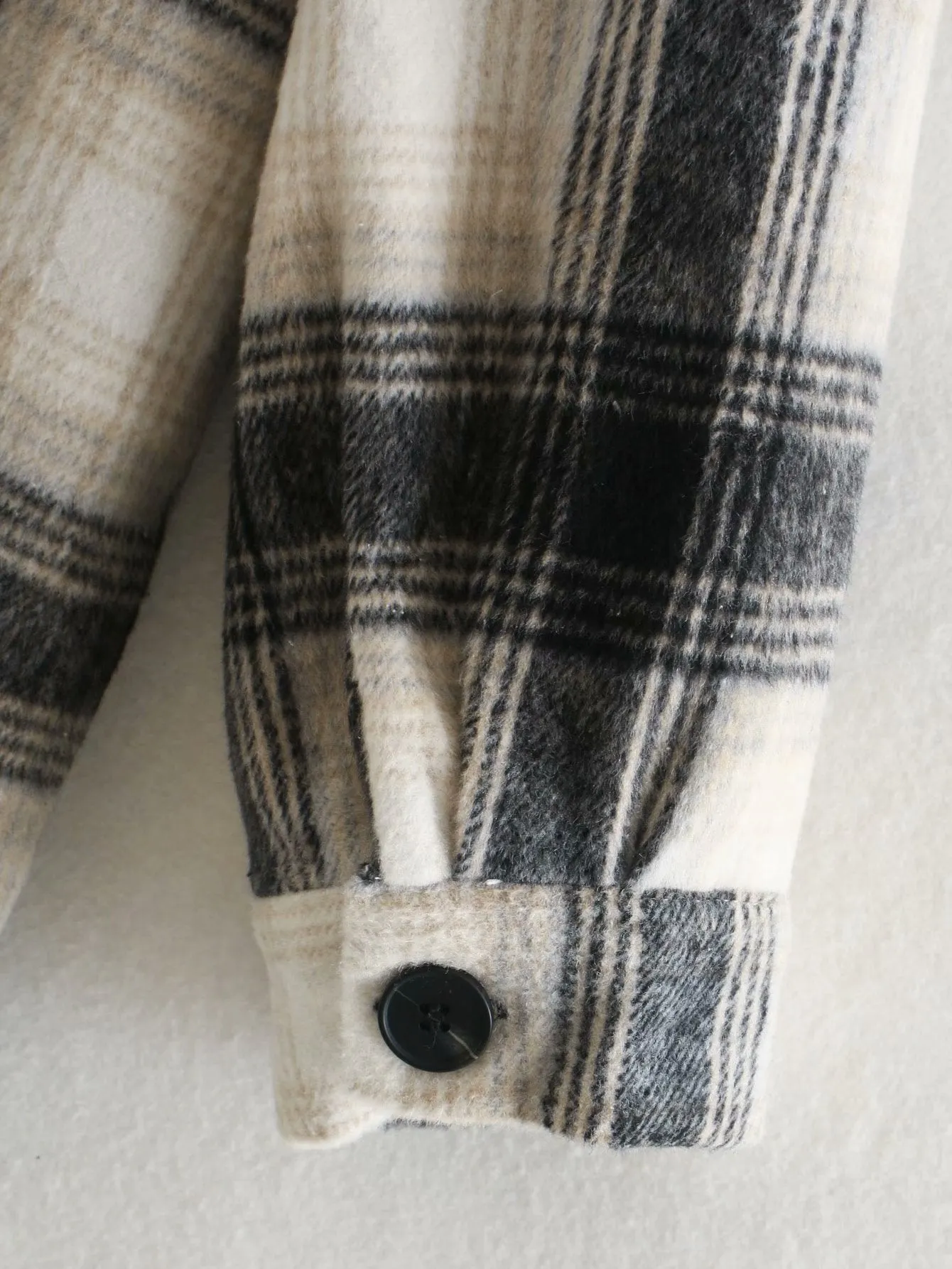 Casual Single-breasted Plaid Shirt Cardigans Coat