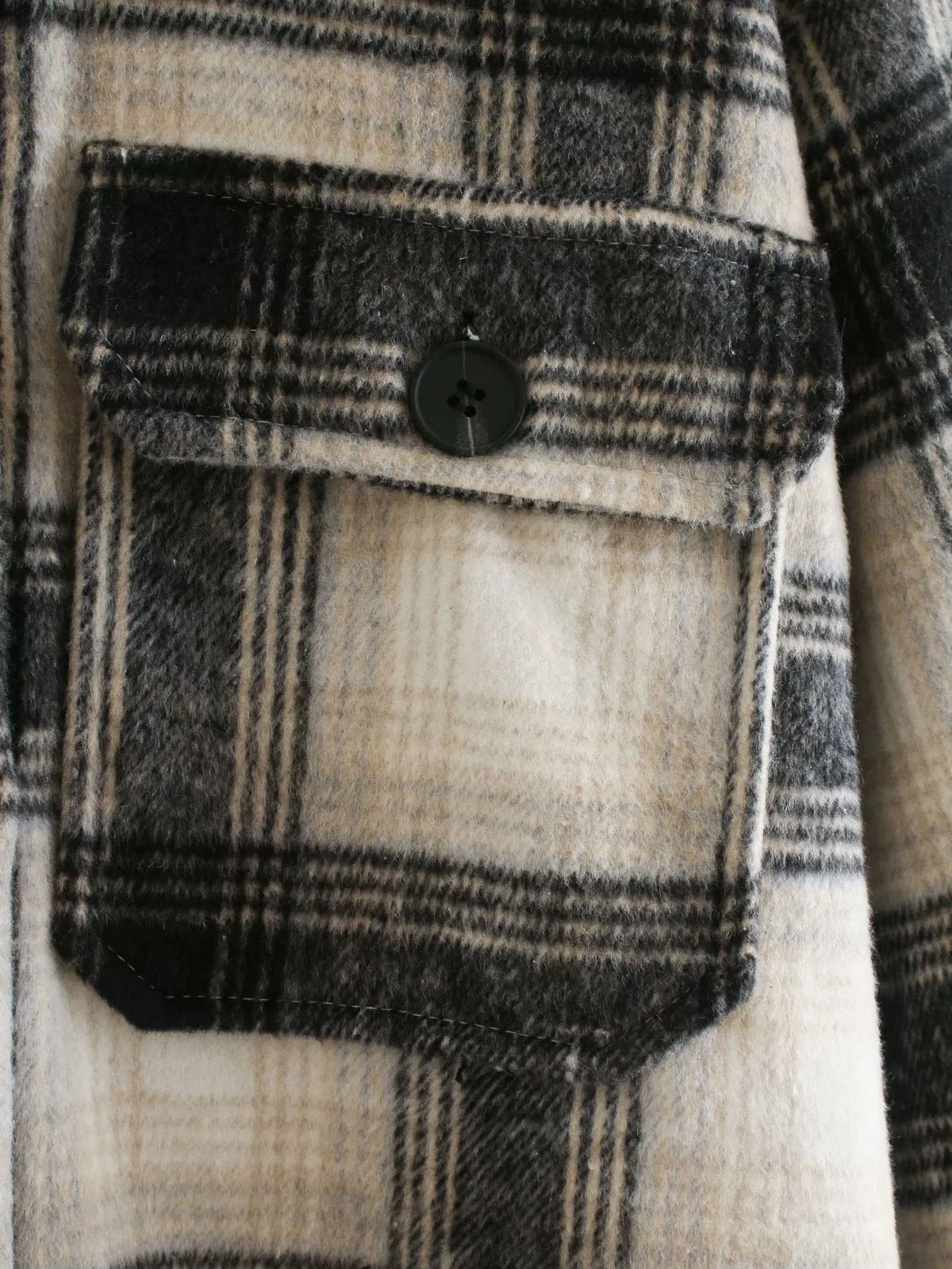 Casual Single-breasted Plaid Shirt Cardigans Coat