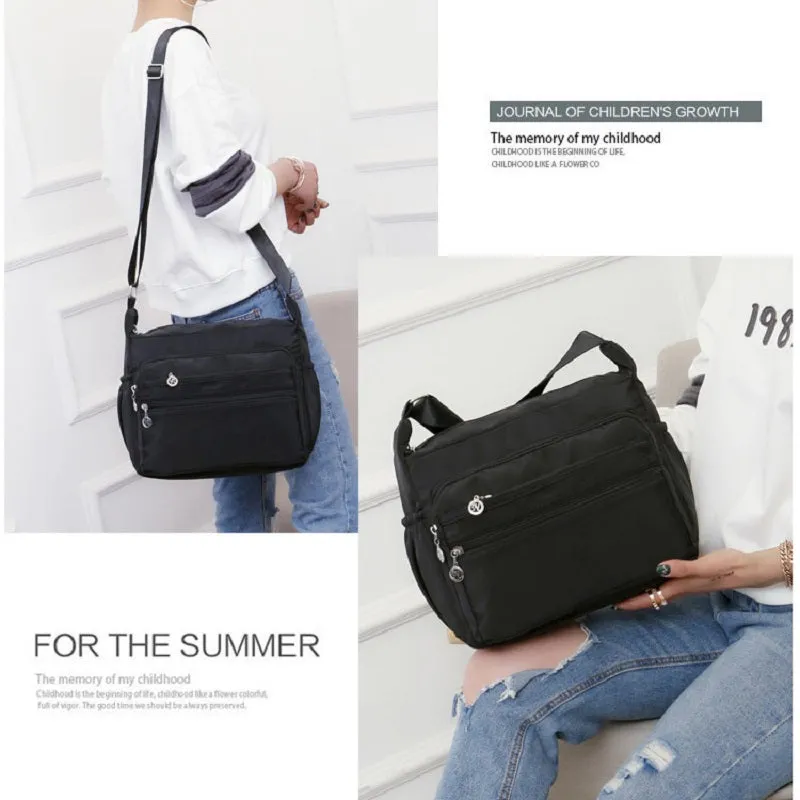Casual Two Size Nylon Women's Bag