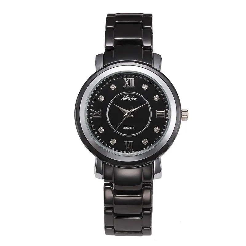 Ceramic Round Dial Quartz Women's Watch