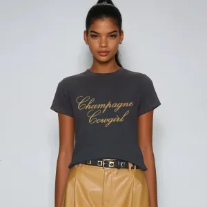 Champagne Cowgirl Pigment Dye Tee