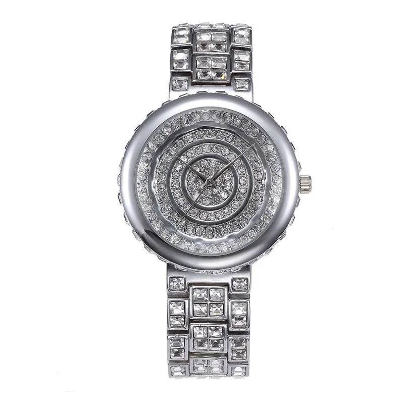Circle Pattern Dial Quartz Women's Watch