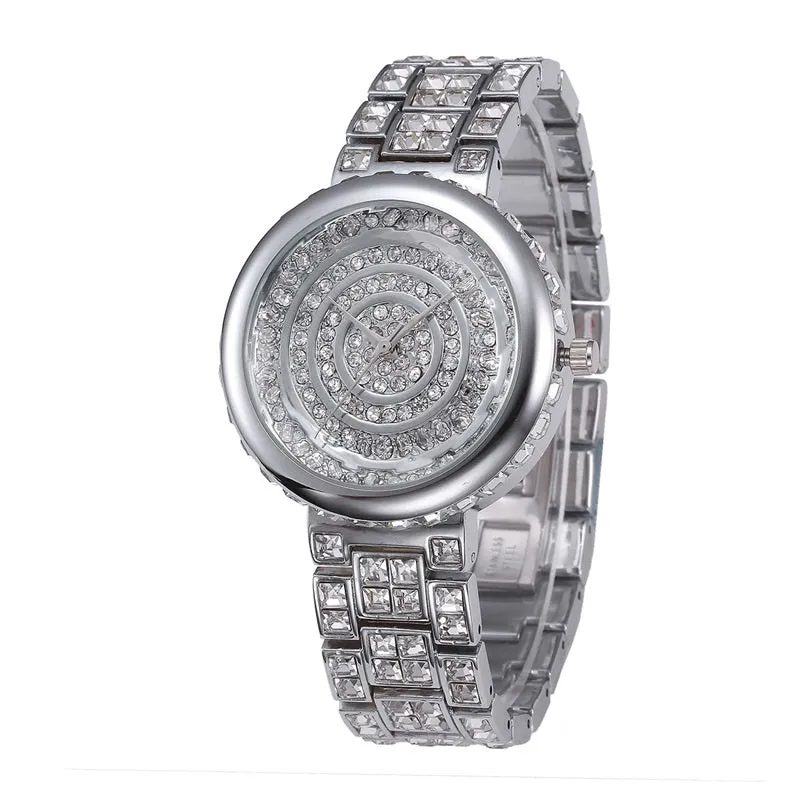 Circle Pattern Dial Quartz Women's Watch