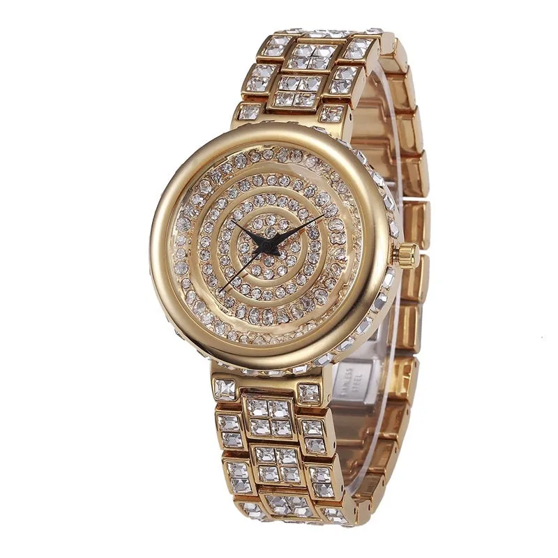 Circle Pattern Dial Quartz Women's Watch