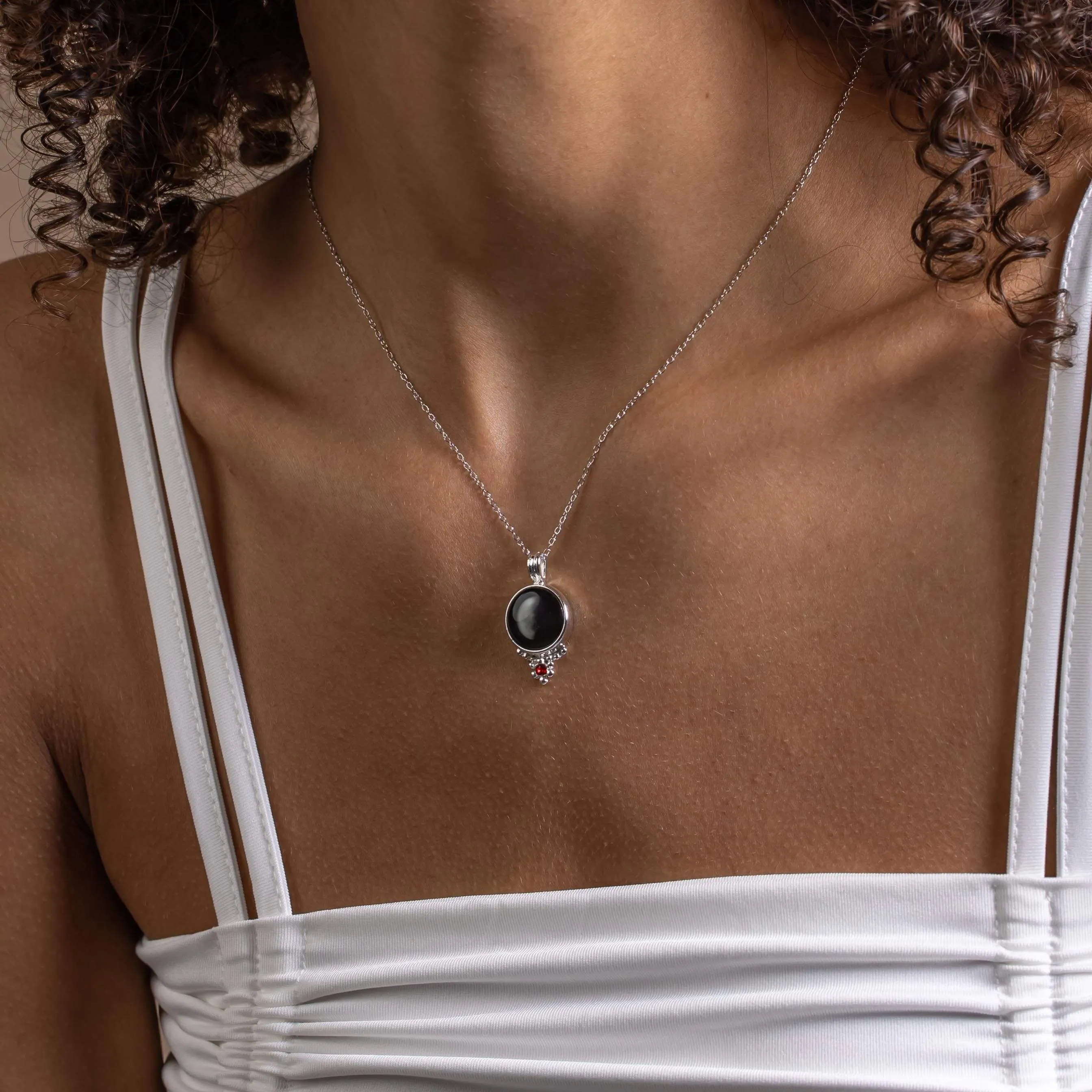 Classic Silver Birthstone Necklace