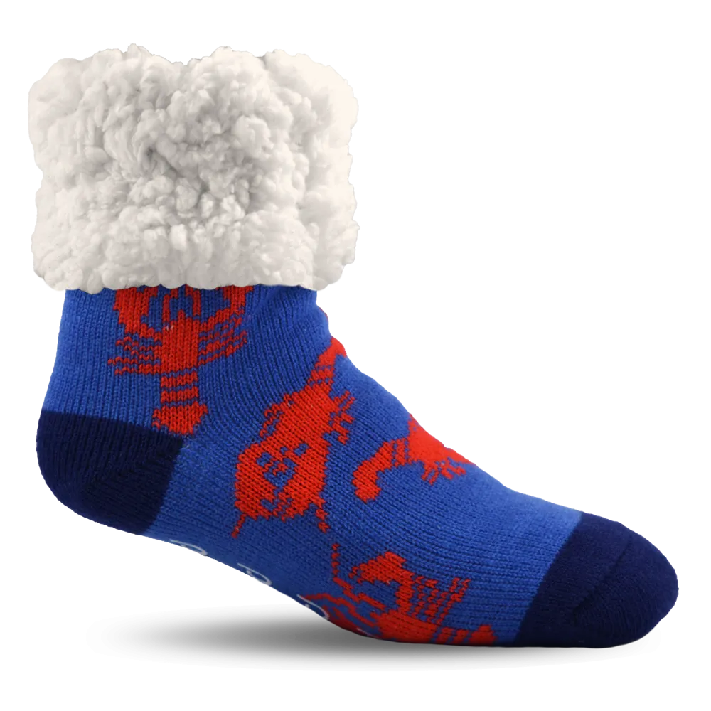 Classic Slipper Socks | Lobster Blue