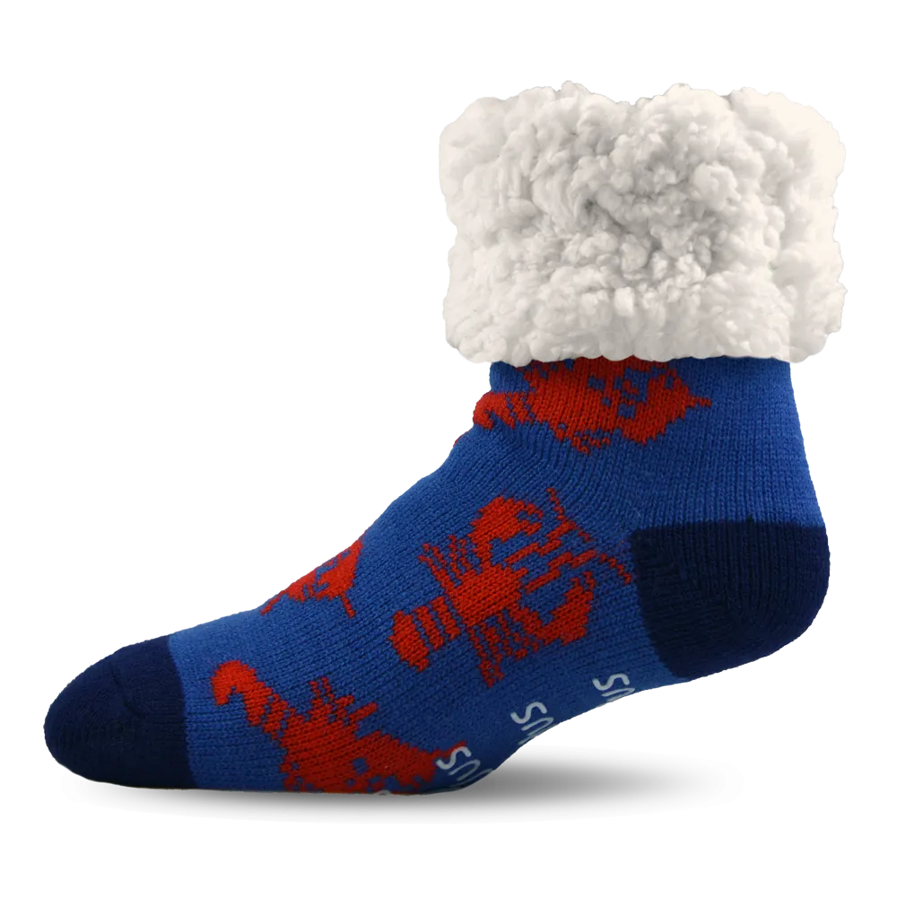 Classic Slipper Socks | Lobster Blue