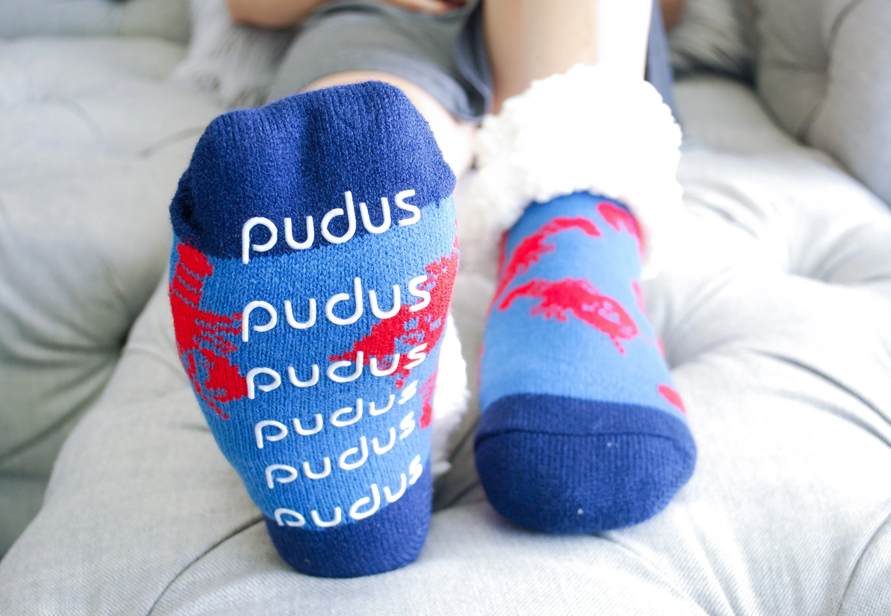 Classic Slipper Socks | Lobster Blue
