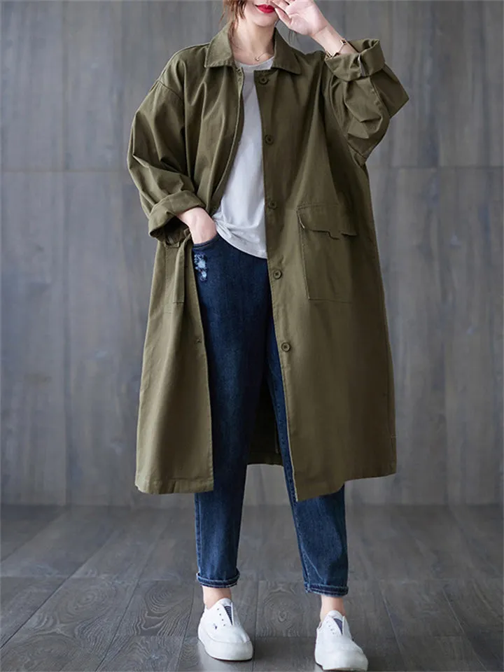 Classical Casual Middle Long Jackets For Women