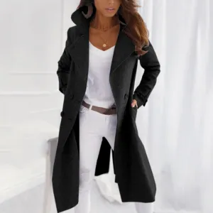 Coat Luxe™ | Women's Folded Collar Coat | Warm Fabric, Stylish Design & Comfortable Fit