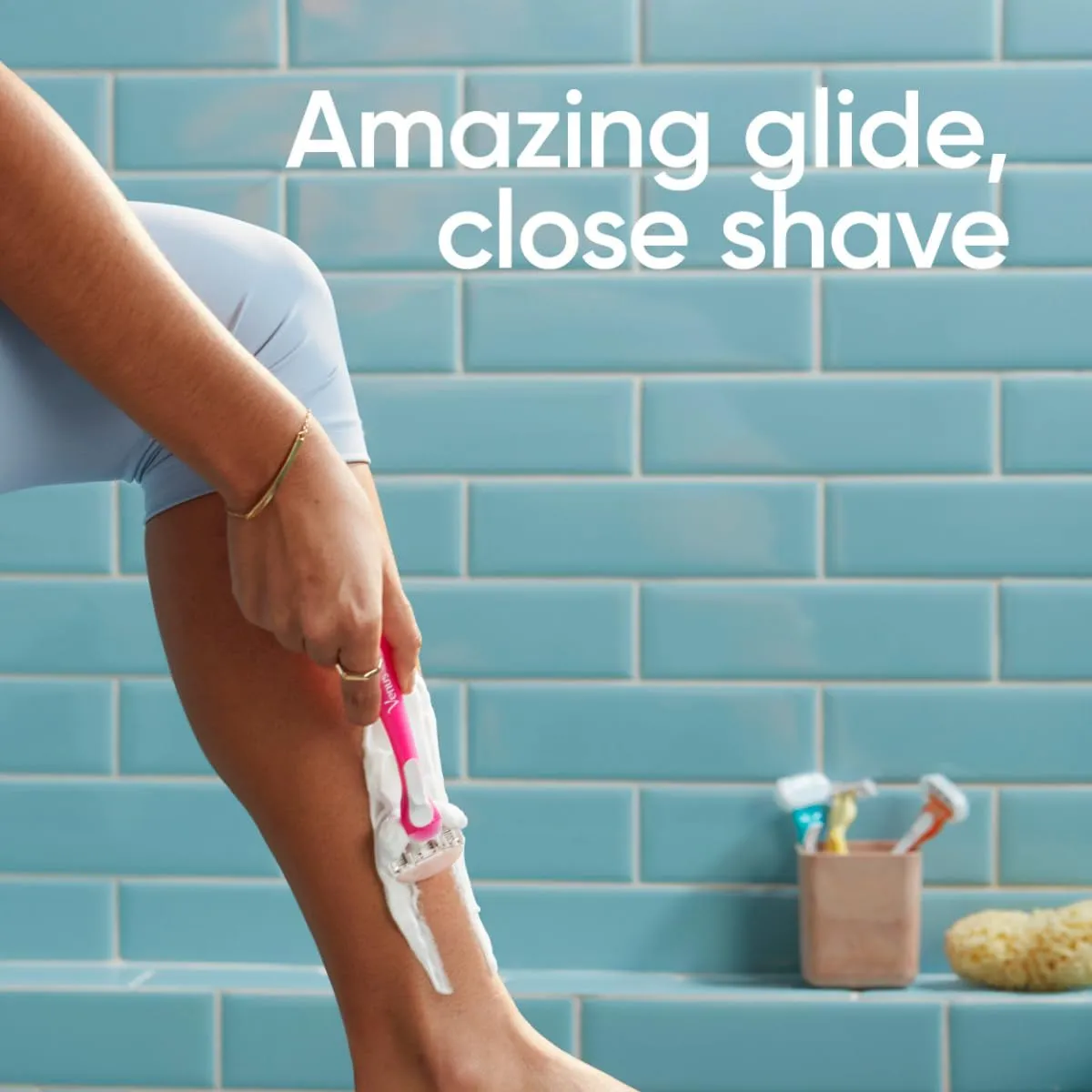 Comfortglide Disposable Razors for Women, 2 Count, White Tea Scented Moisture Bars for a Smooth Shave