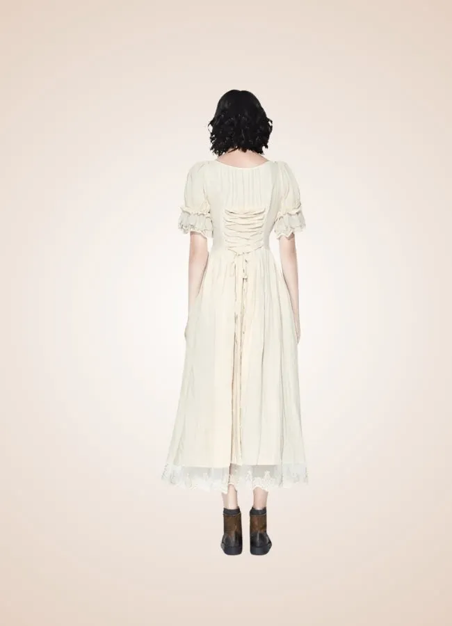 Creamy White Steampunk Dress