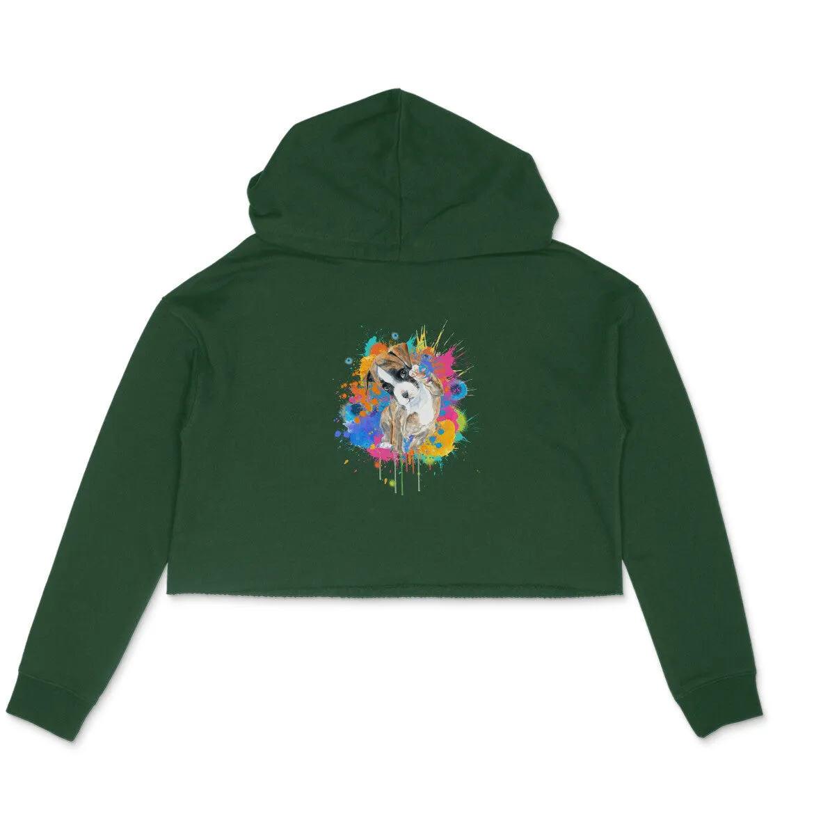 Crop Hoodie (Women) - Splashes Of Joy Puppy (6 Colours)