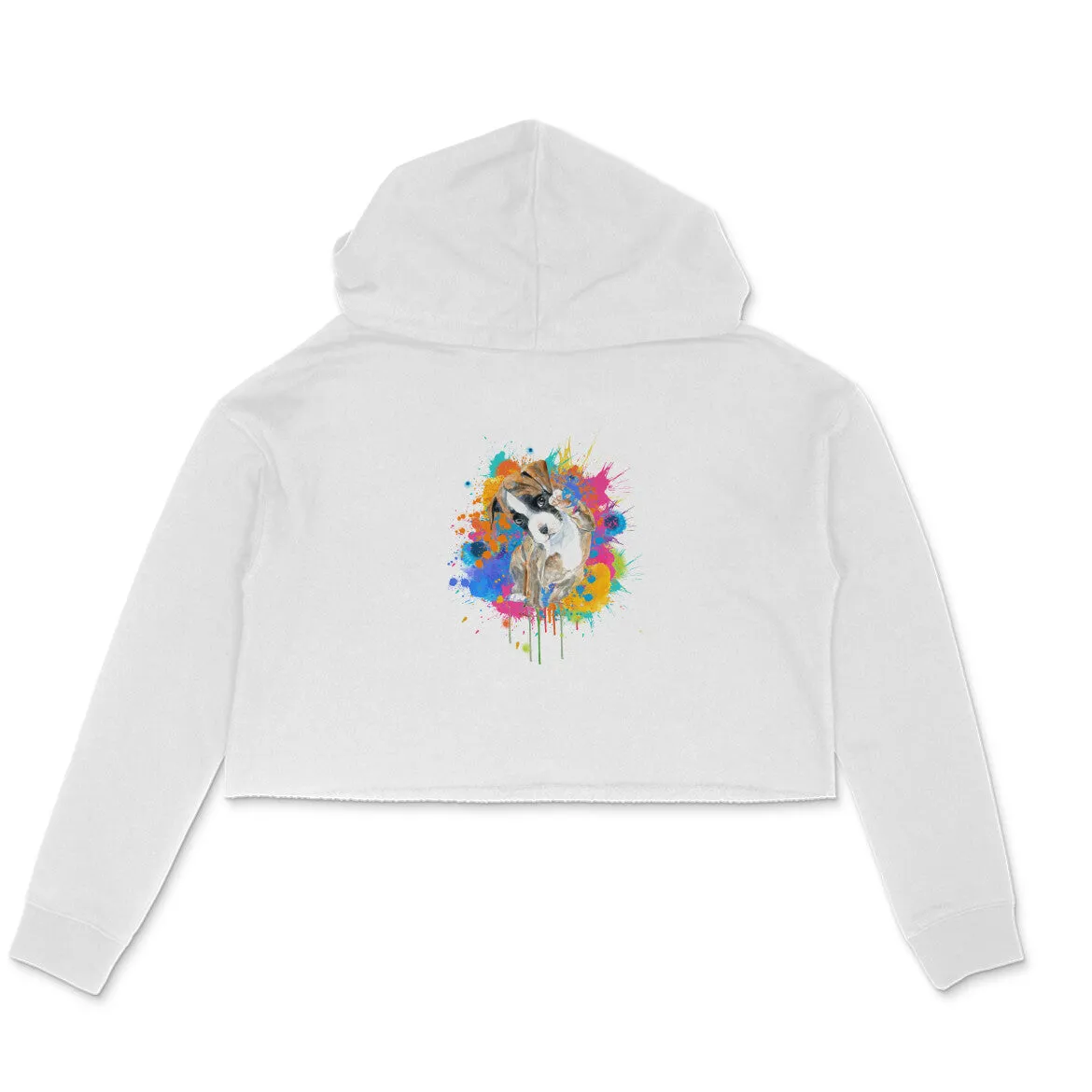 Crop Hoodie (Women) - Splashes Of Joy Puppy (6 Colours)