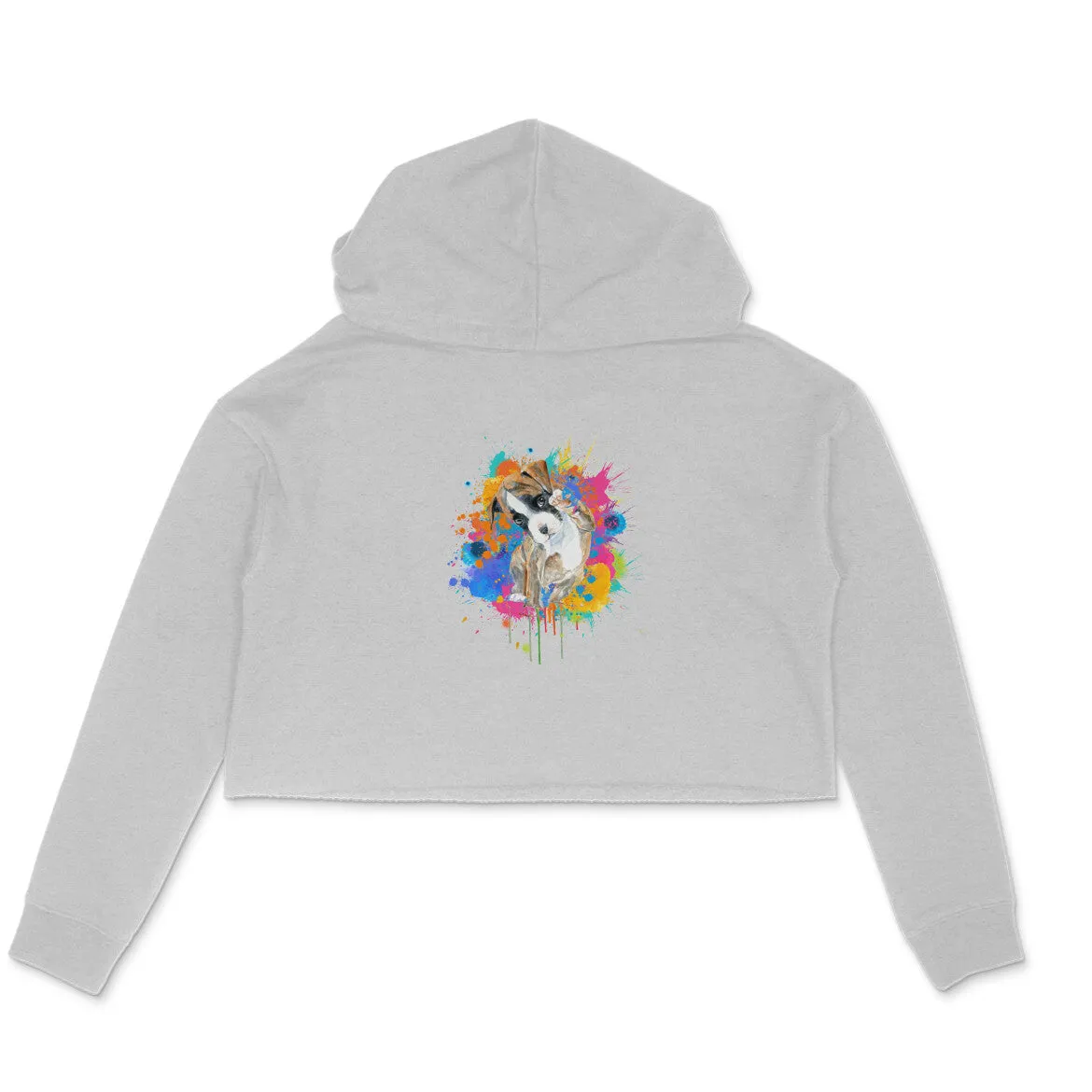 Crop Hoodie (Women) - Splashes Of Joy Puppy (6 Colours)