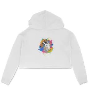 Crop Hoodie (Women) - Splashes Of Joy Puppy (6 Colours)